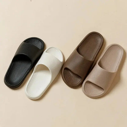 Men Sandals Flip Flops Man Slippers Solid Color Simple Non-Slip Soft Sole Comfortable Shower Slippers Outdoor