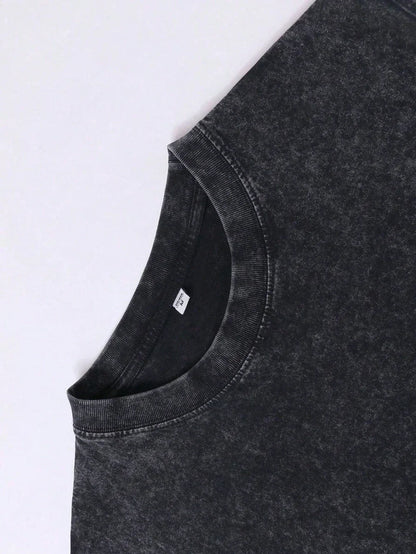 Men'S All-Season Casual Washed Solid Color Retro Vest Casual Comfortable Pure Cotton High-Quality Streetwear Vest
