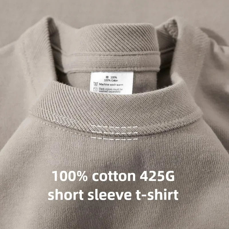 Elevate Your Style with Our Premium Heavyweight Cotton Half Sleeve T-Shirt for Men - Perfect for Spring and Summer!