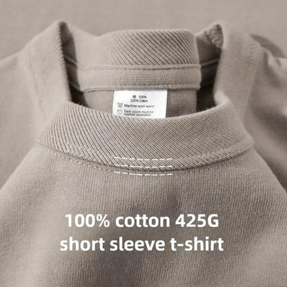 Elevate Your Style with Our Premium Heavyweight Cotton Half Sleeve T-Shirt for Men - Perfect for Spring and Summer!