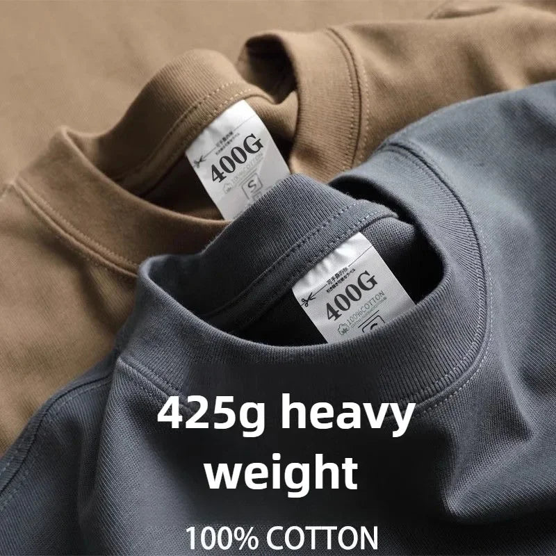 Elevate Your Style with Our Premium Heavyweight Cotton Half Sleeve T-Shirt for Men - Perfect for Spring and Summer!