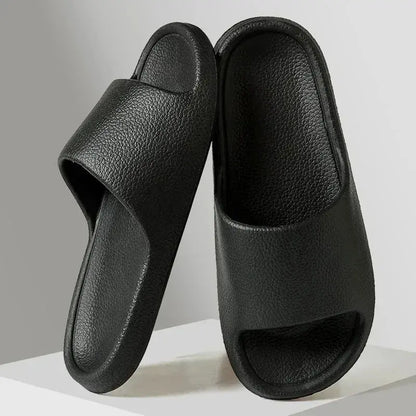 Men Sandals Flip Flops Man Slippers Solid Color Simple Non-Slip Soft Sole Comfortable Shower Slippers Outdoor