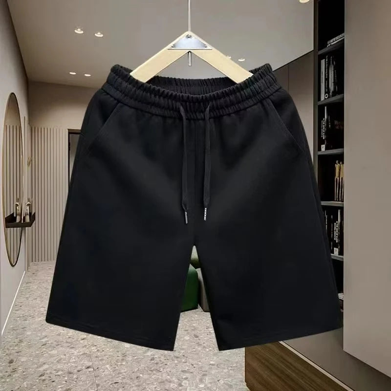 Spring and Summer New Solid Color Gray Atmospheric Men'S Pure Cotton Breathable Men'S High-End Shorts Korean Version Couple